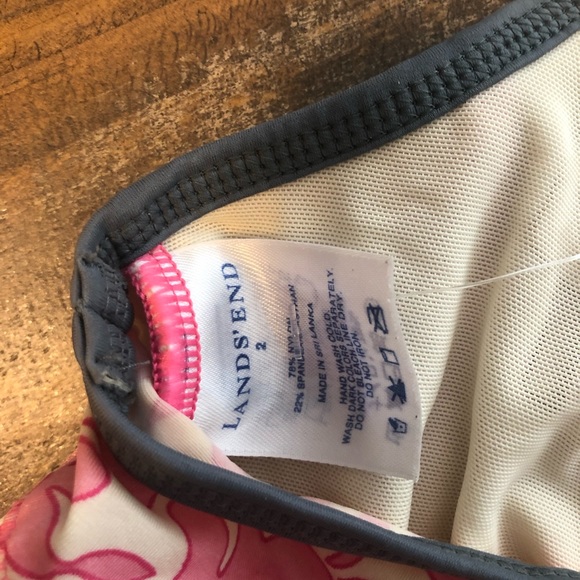 Lands’ End Floral swimsuit bikini - Picture 3 of 4